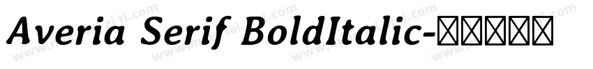 Averia Serif BoldItalic字体转换